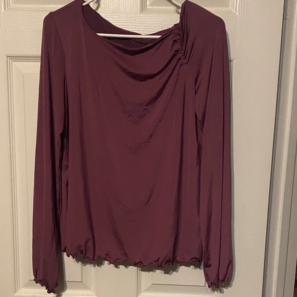 Elegant Maternity Purple Top